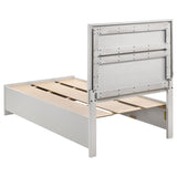 Miranda 51-inch Wood Twin Storage Panel Bed White | Twin | White | 205111T