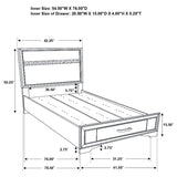 Miranda 51-inch Wood Twin Storage Panel Bed White | Twin | White | 205111T