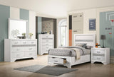 Miranda 51-inch Wood Twin Storage Panel Bed White | Twin | White | 205111T