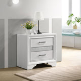 Miranda 3-drawer Nightstand Bedside Table White | White | 205112