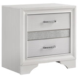 Miranda 3-drawer Nightstand Bedside Table White | White | 205112