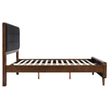 Robyn Wood Full Platform Bed Dark Walnut | Grey | Dark Walnut | 205131F