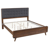 Robyn Wood Eastern King Platform Bed Dark Walnut | Grey | Dark Walnut | 205131KE