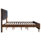 Robyn Wood Eastern King Platform Bed Dark Walnut | Grey | Dark Walnut | 205131KE