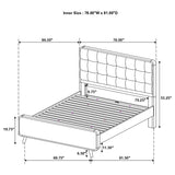 Robyn Wood Eastern King Platform Bed Dark Walnut | Grey | Dark Walnut | 205131KE