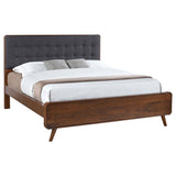 Robyn Wood California King Platform Bed Dark Walnut | Grey | Dark Walnut | 205131KW