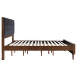 Robyn Wood California King Platform Bed Dark Walnut | Grey | Dark Walnut | 205131KW