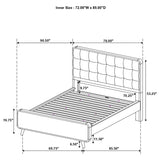 Robyn Wood California King Platform Bed Dark Walnut | Grey | Dark Walnut | 205131KW