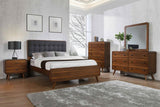 Robyn Wood California King Platform Bed Dark Walnut | Grey | Dark Walnut | 205131KW