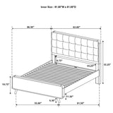 Robyn Wood Queen Platform Bed Dark Walnut | Brown | Dark Walnut | 205131Q