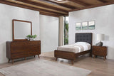 Robyn 4-piece Twin Bedroom Set Dark Walnut | Gallery | 205131T-S4 205131F-S4 205131Q-S4 205131KE-S4 205131KW-S4 205131T-S5 205131F-S5 205131Q-S5 205131KE-S5 205131KW-S5