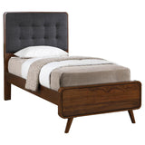 Robyn Wood Twin Platform Bed Dark Walnut | Twin | Grey | Dark Walnut | 205131T
