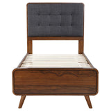 Robyn Wood Twin Platform Bed Dark Walnut | Twin | Grey | Dark Walnut | 205131T