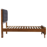 Robyn Wood Twin Platform Bed Dark Walnut | Twin | Grey | Dark Walnut | 205131T