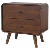 Robyn 2-drawer Nightstand Bedside Table Dark Walnut | Brown | Dark Walnut | 205132