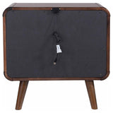 Robyn 2-drawer Nightstand Bedside Table Dark Walnut | Brown | Dark Walnut | 205132