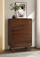 Robyn 5-drawer Bedroom Chest of Drawers Dark Walnut | Brown | Dark Walnut | 205135