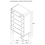 Robyn 5-drawer Bedroom Chest of Drawers Dark Walnut | Brown | Dark Walnut | 205135