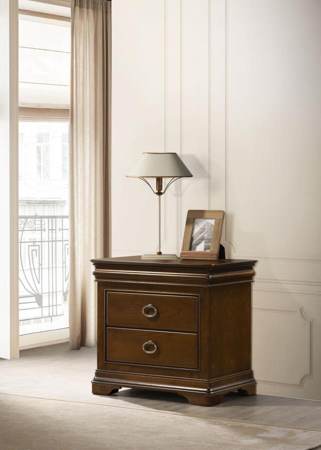 Garland 2-drawer Nightstand Bedside Table Brown Cherry | Brown | Brown Cherry | 205302