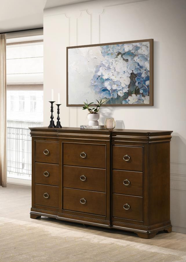 Garland 9-drawer Bedroom Dresser Cabinet Brown Cherry