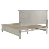Franco Wood Eastern King Storage Panel Bed Distressed White | White | Distressed White | 205330KE