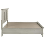 Franco Wood Eastern King Storage Panel Bed Distressed White | White | Distressed White | 205330KE