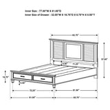 Franco Wood Eastern King Storage Panel Bed Distressed White | White | Distressed White | 205330KE