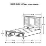 Franco Wood Queen Storage Panel Bed Distressed White | Queen | White | Distressed White | 205330Q