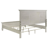 Franco Wood Eastern King Panel Bed Distressed White | Ivory | Distressed White | 205331KE