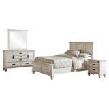 Franco 4-piece Queen Bedroom Set Distressed White | Gallery | 205331Q-S4 205330Q-S4 205330KE-S4 205331KE-S4 205330Q-S5 205331Q-S5 205330KE-S5 205331KE-S5
