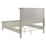 Franco Wood Queen Panel Bed Distressed White | Queen | Ivory | Distressed White | 205331Q