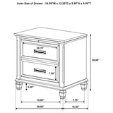 Franco 2-drawer Nightstand Distressed White | White | Distressed White | 205332