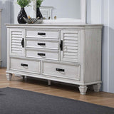 Franco 5-drawer Dresser Distressed White | White | Distressed White | 205333