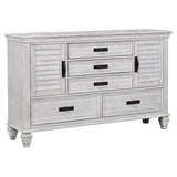 Franco 5-drawer Dresser Distressed White | White | Distressed White | 205333