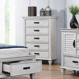 Franco 5-drawer Bedroom Chest Distressed White | Ivory | Distressed White | 205335