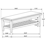 Franco Fabric Upholstered Bench with Shelf Distressed White | Ivory | Distressed White | 205337