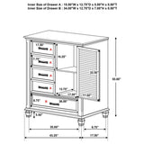 Franco 5-drawer Door Chest Distressed White | Ivory | Distressed White | 205338