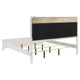 Barzini Wood Eastern King Panel Bed White | White | 205891KE