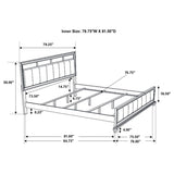 Barzini Wood Eastern King Panel Bed White | White | 205891KE