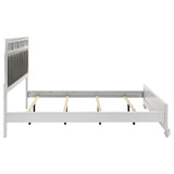 Barzini Wood California King Panel Bed White | White | 205891KW
