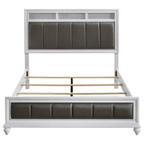 Barzini Wood Queen Panel Bed White | King | White | 205891Q