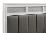 Barzini Wood Queen Panel Bed White | King | White | 205891Q