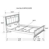 Barzini Wood Queen Panel Bed White | King | White | 205891Q
