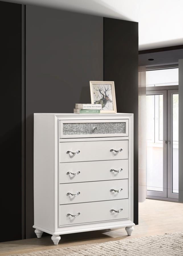 Barzini 5-drawer Bedroom Chest White | White | 205895