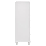 Barzini 5-drawer Bedroom Chest White | White | 205895