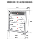 Barzini 5-drawer Bedroom Chest White | White | 205895