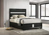 Miranda 54-inch Upholstered Panel Bed Black