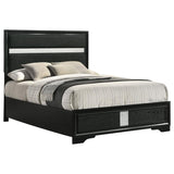 Miranda 54-inch Upholstered Full Panel Bed Black | Black | 206360F