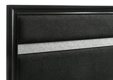 Miranda 54-inch Upholstered Full Panel Bed Black | Black | 206360F