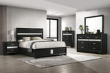 Miranda 5-piece Eastern King Bedroom Set White | Eastern King | Black | 206360KE-S5N